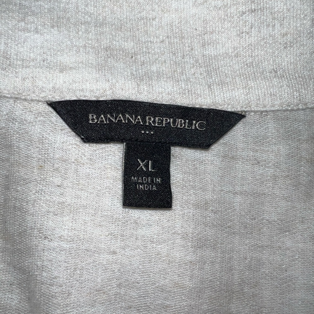 Banana republic, long sleeve button down, casual men’s shirt, large, oatmeal - Picture 7 of 9